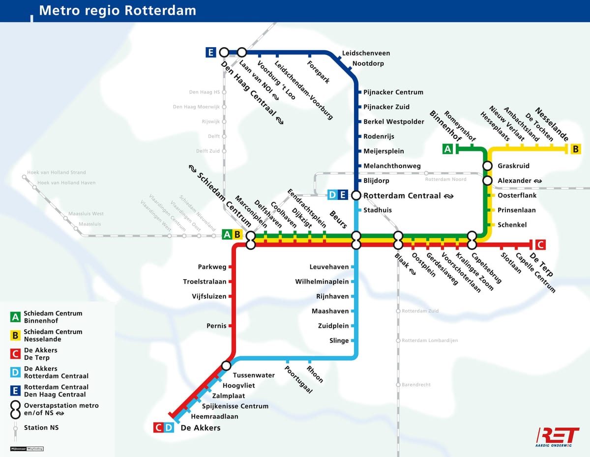 ang hague metro mapa