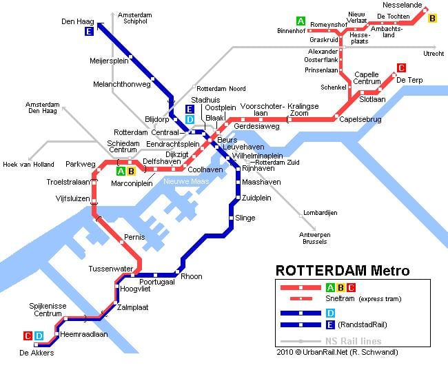 ret Rotterdam bagon mapa
