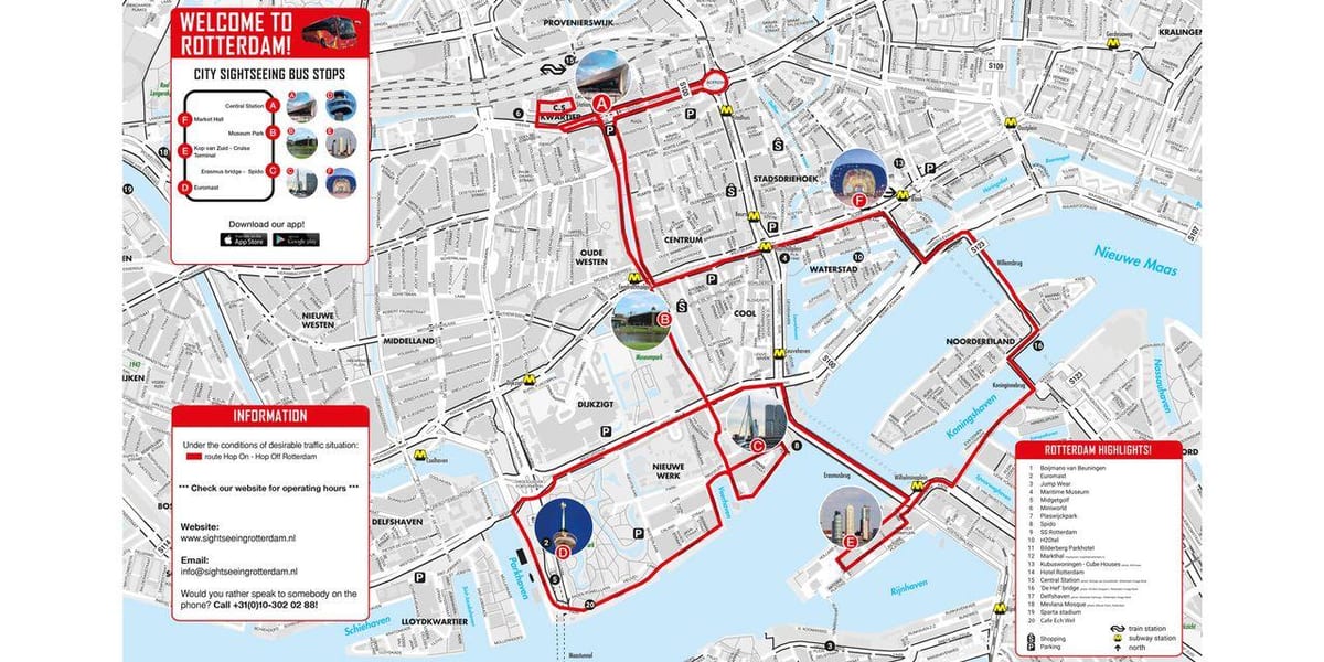 Mapa ng Rotterdam bus