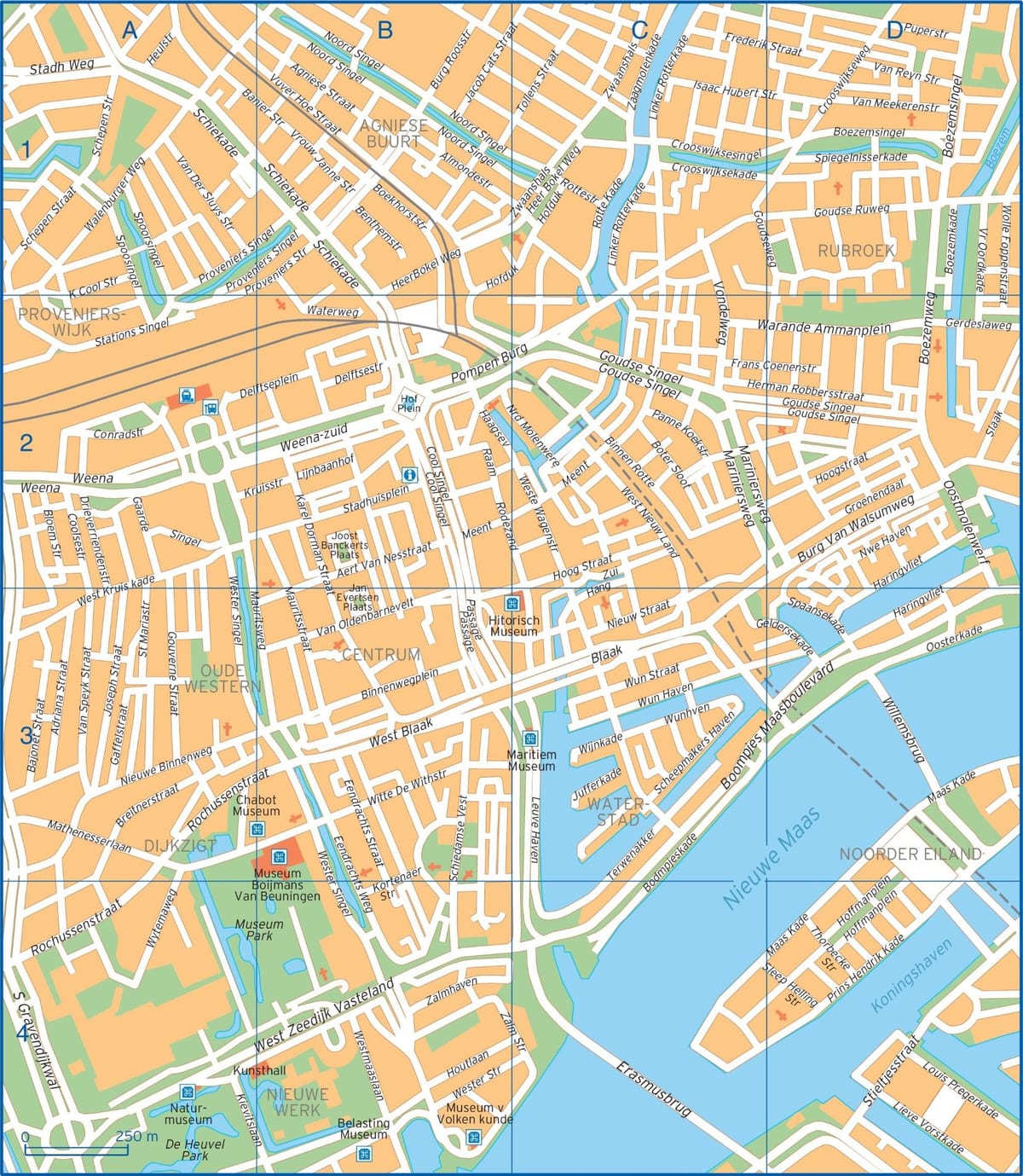 Rotterdam mapa ng lungsod