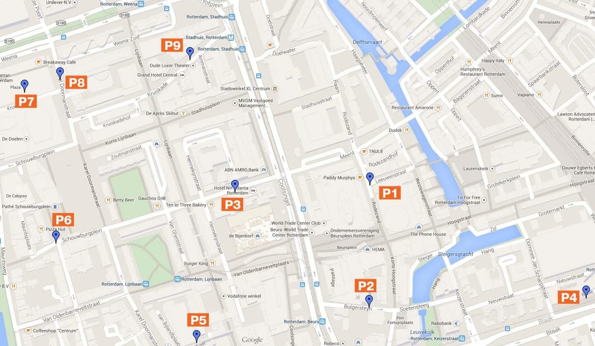 Mapa ng Rotterdam parking zone 