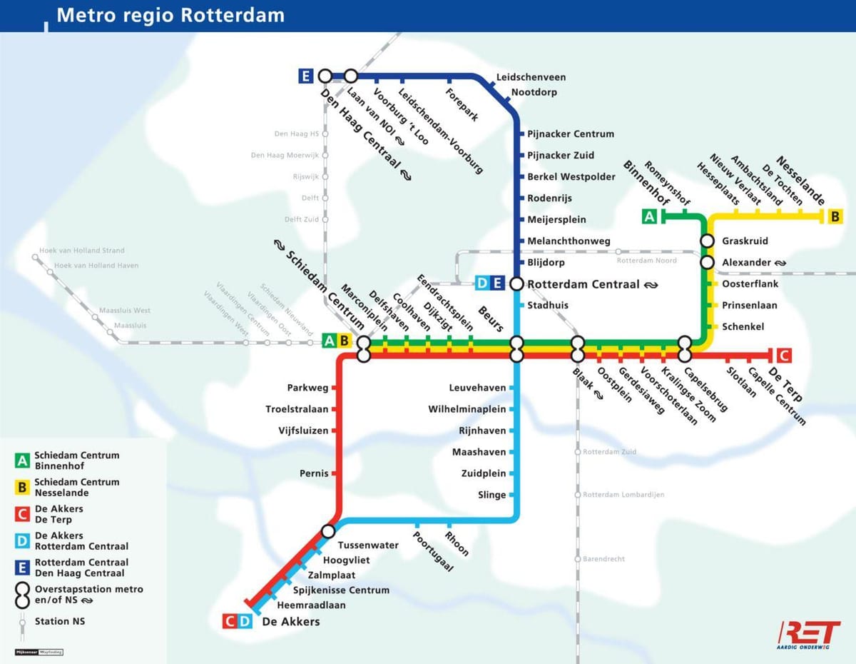 Rotterdam sa ilalim ng lupa mapa