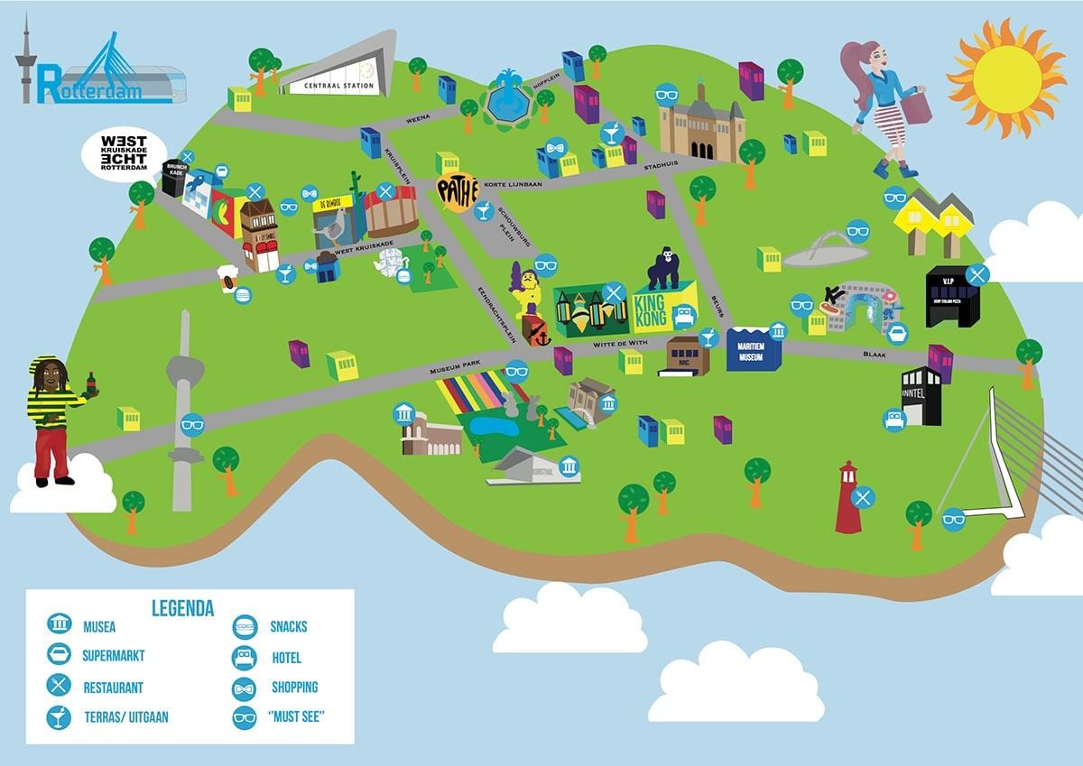 Rotterdam atraksyon mapa