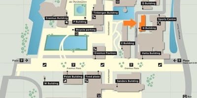 Mapa ng erasmus university Rotterdam 