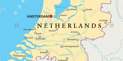 Mapa ng Rotterdam at amsterdam