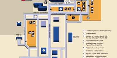Mapa ng Rotterdam airport 