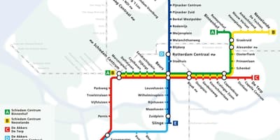 Rotterdam mapa ng subway
