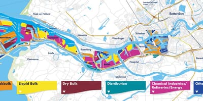 Mapa ng Rotterdam port 