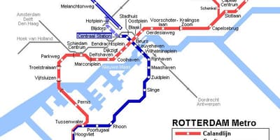 Rotterdam pampublikong sasakyan mapa
