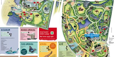 Mapa ng Rotterdam zoo 